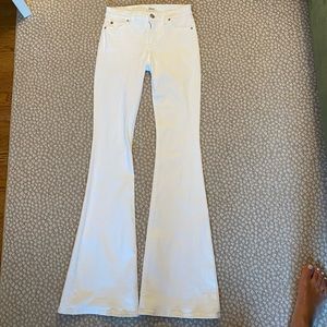 Hudson white flare jeans size 24
